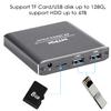 4K Media Player with Remote Control, Digital MP4 Player for 8TB HDD/USB Drive/TF Card/H.265 MP4 PPT MKV AVI Support HDMI/AV/Optical Out and USB Mouse/Keyboard-HDMI up to 7.1 Surround Sound (Grey) view 3
