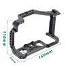 FocusFoto Camera Cage Video Filmmaking Stabilizer Rig Aluminium Alloy Extension Frame with Cold Shoe and 1/4" 3/8" Screw Mouting for Canon EOS R5 R6 Camera view 3