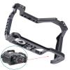 FocusFoto Camera Cage Video Filmmaking Stabilizer Rig Aluminium Alloy Extension Frame with Cold Shoe and 1/4" 3/8" Screw Mouting for Canon EOS R5 R6 Camera view 4