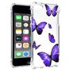 Bohefo Clear Case Compatible with iPod Touch 7 / iPod Touch 6 / iPod Touch 5 Case for Girls Women, Cute Soft TPU Shockproof Protective Phone Case Cover for Apple iPod Touch 5/6/7th (Purple Butterfly) view 3
