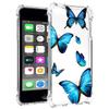 Bohefo Clear Case Compatible with iPod Touch 7 / iPod Touch 6 / iPod Touch 5 Case for Girls Women, Cute Soft TPU Shockproof Protective Phone Case Cover for Apple iPod Touch 5/6/7th (Blue Butterfly) view 3