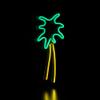 19" Green and Yellow Palm Tree LED Neon Style Wall Sign view 4