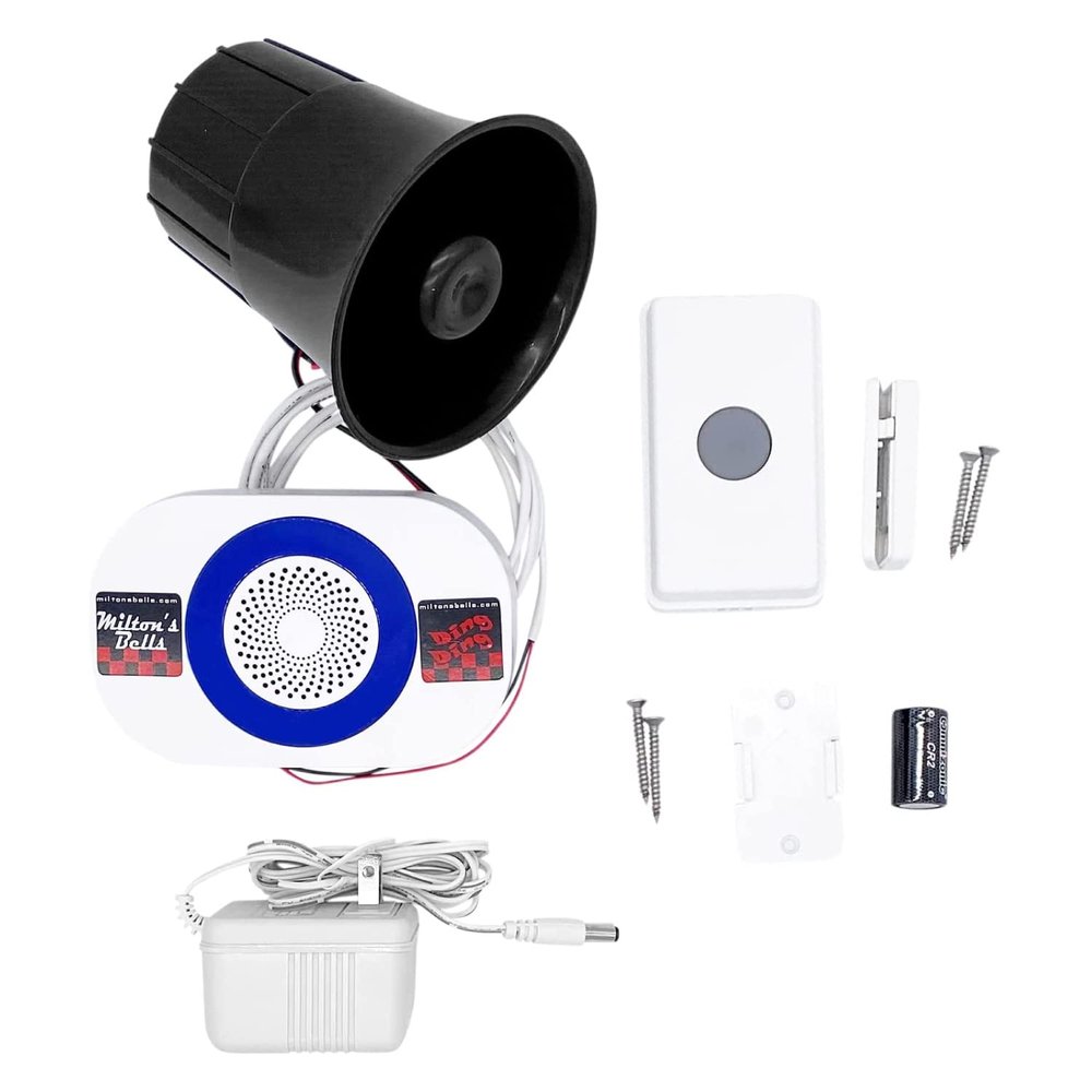 Miltons Bells Warehouse Door Chime and Siren Kit - Extra Loud doorbell Chime and Siren kit, for Industrial, Manufacturing, Warehouses, Loading Docks and environments with Loud Machinery