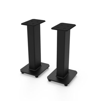 Kanto SX22 Universal Fillable Speaker Floor Stands for Bookshelf Speakers | 22" Tall | Adjustable Isolation Feet | Dedicated Cable Channel | Fill Bags & Level Incl. | Pair | Black