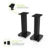 Kanto SX22 Universal Fillable Speaker Floor Stands for Bookshelf Speakers | 22" Tall | Adjustable Isolation Feet | Dedicated Cable Channel | Fill Bags & Level Incl. | Pair | Black view 2