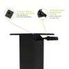 Kanto SX22 Universal Fillable Speaker Floor Stands for Bookshelf Speakers | 22" Tall | Adjustable Isolation Feet | Dedicated Cable Channel | Fill Bags & Level Incl. | Pair | Black view 3