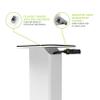 Kanto SX26 Universal Fillable Speaker Floor Stands for Bookshelf Speakers | 26" Tall | Adjustable Isolation Feet | Dedicated Cable Channel | Fill Bags & Level Incl. | Pair | White view 3