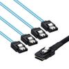 xiwai Internal Mini SAS SFF-8087 Host to 4 SATA 7pin Target Hard Disk 6Gbps Data Server Raid Cable 1.0M view 3