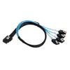 xiwai Internal Mini SAS SFF-8087 Host to 4 SATA 7pin Target Hard Disk 6Gbps Data Server Raid Cable 1.0M view 4