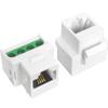 NECABLES 2Pack RJ11 Screw Jack CAT3 Telephone Keystone Jack with Screw Terminal on Breakout Board 4 Screws to RJ11 6P4C Female White view 1
