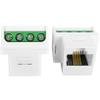 NECABLES 2Pack RJ11 Screw Jack CAT3 Telephone Keystone Jack with Screw Terminal on Breakout Board 4 Screws to RJ11 6P4C Female White view 2