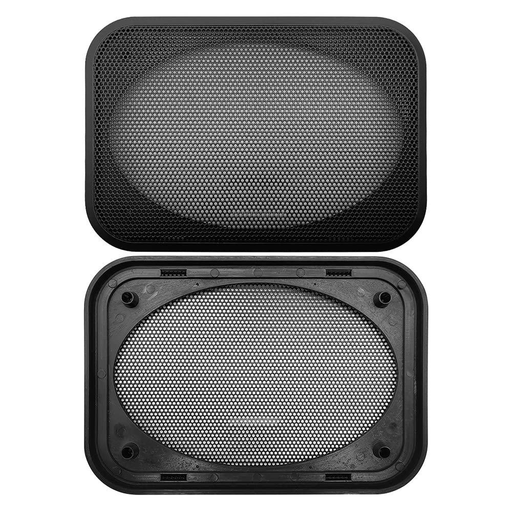 2X DRPSODAC Speaker Dust Grill Cover ABS Plastic Decorative Circle Metal Mesh for 4x6 inch Car Home Audio Loudspeakers Protection 162x111mm/6.38"x4.37"