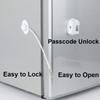 3 Pack Refrigerator Lock Combination Coded Fridge Lock Freezer Child Safety Lock Door Lock with Strong Adhesive No Keys Need White view 2