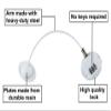 3 Pack Refrigerator Lock Combination Coded Fridge Lock Freezer Child Safety Lock Door Lock with Strong Adhesive No Keys Need White view 4