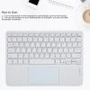 10in Keyboard with Touchpad Smartphones, for Tablets, Laptops, and Desktop Computers (White) view 2