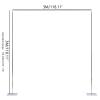 10X10ft Heavy Duty Backdrop Stand for Parties for Curtains Modern Wedding Stainless Pipe Backdrop Support Stand Kit Studio Wedding Curtain Frame with Base Stand for Backdrops view 2