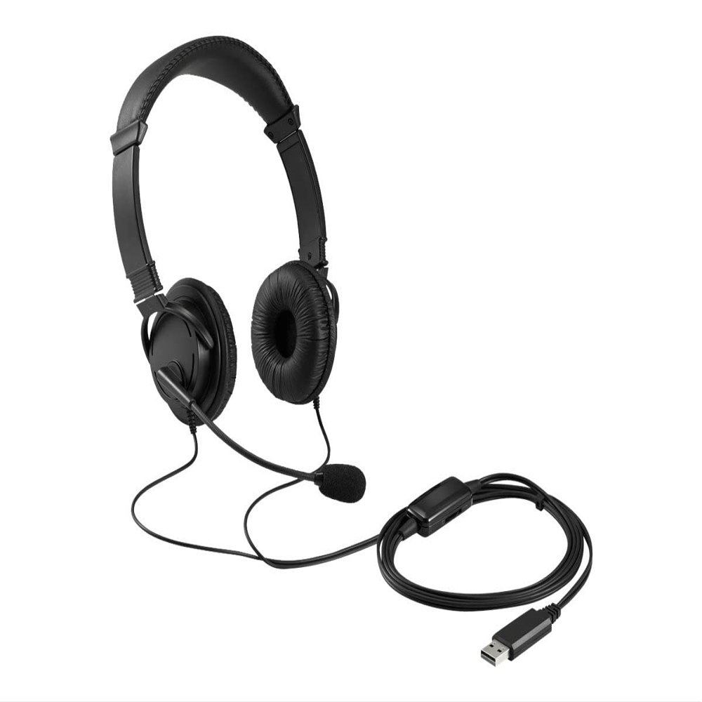Kensington Hi-Fi USB Headphones with Mic & Volume Control Button (K33065WW)