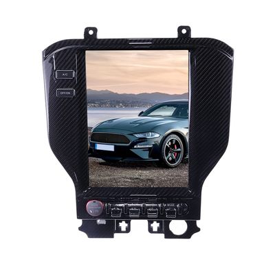 ZWNAV Tesla Style Touch Screen Radio Android Auto for Ford Mustang 2015-2020 Car Stereo Replacement GPS Navigation Multimedia Player Carplay Head Unit (2015-2020, 10.4 inch Carbon Fiber 4GB+64GB)