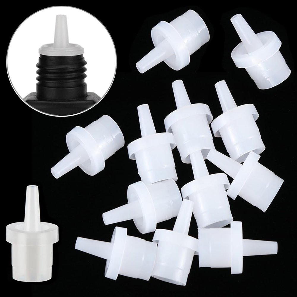 AKOAK 100 Pcs Eyelash Glue Bottle Replacement Mouth Tips, Lash Extension Supplies, Eyelash Glue Nozzle Tips for Home Salon Extensions Tools