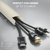 EVEO Cable Hider Wall 306 - Cable Raceway Cord Hider - Wire Covers for Cords on Wall, Cord Cover, Wall Cable Hider, Cable Concealer, Wire Hiders for TV on Wall - 20X (L16 W0.95 H0.5) - Medium | Beige view 3