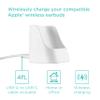 Cordinate Wireless Charging Station Compatible Only with AirPods and AirPods Pro, 5W Qi Charger, Ear Buds, Indicator Light, Great for Home or Office, 4ft. USB-A to USB-C Cable, White, 58616 view 2