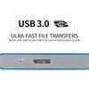 PANGQIE Portable SATA External Hard Drive HDD 2TB 1TB 500GB USB3.0 Ulra-Fast File Transfers (2TB, Blue) view 3