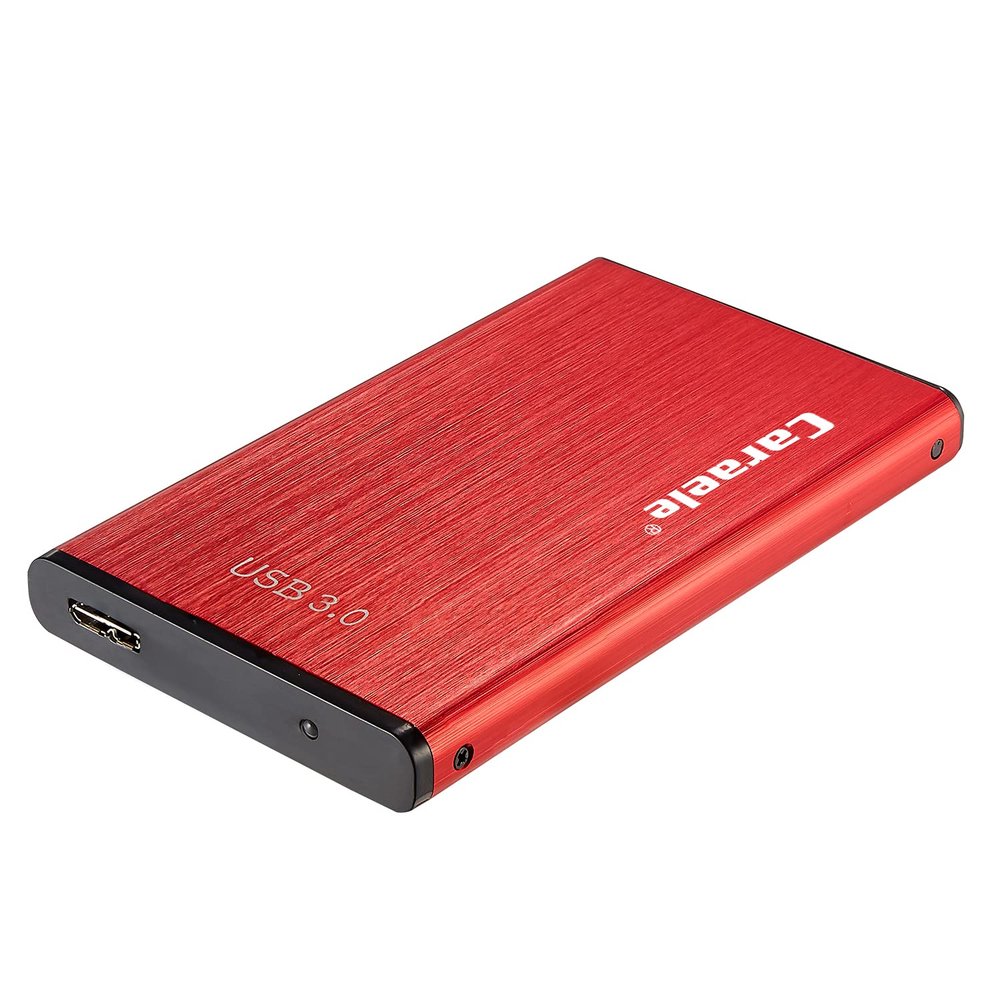 PANGQIE Portable SATA External Hard Drive HDD 2TB 1TB 500GB USB3.0 Ulra-Fast File Transfers for Windows, Mac and Linux (2TB, Red)