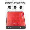 PANGQIE Portable SATA External Hard Drive HDD 2TB 1TB 500GB USB3.0 Ulra-Fast File Transfers for Windows, Mac and Linux (2TB, Red) view 4