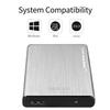 PANGQIE Portable SATA External Hard Drive HDD 2TB 1TB 500GB USB3.0 Ulra-Fast File Transfers for Windows, Mac and Linux (2TB, Silver) view 4