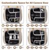 BAGSMART Camera Backpack, DSLR Camera Bag, Waterproof Camera Bag Backpack for Photographers, Fit up to 15" Laptop with Rain Cover and Tripod Holder, Ivory White view 3