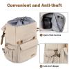 BAGSMART Camera Backpack, DSLR Camera Bag, Waterproof Camera Bag Backpack for Photographers, Fit up to 15" Laptop with Rain Cover and Tripod Holder, Ivory White view 4