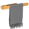 Self Adhesive Bamboo Towel Holder -- No Drilling Hand Towel Ring Strong Hold Self Adhesive Bathroom Towel Bar Bamboo Towel Rack Sticky Towel Hanger for Kitchen Living Room Bedroom view 1
