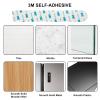 Self Adhesive Bamboo Towel Holder -- No Drilling Hand Towel Ring Strong Hold Self Adhesive Bathroom Towel Bar Bamboo Towel Rack Sticky Towel Hanger for Kitchen Living Room Bedroom view 4