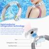 AQUYY Portable Hanging Neck Fan, Hands Free Neckband Cooling Fan with 3 Wind Speeds, USB Rechargeable Quiet Neck Cooler, Personal Air Conditioner for Outdoor Sports Indoor Office, 1800mAh*2 White view 3