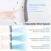 AQUYY Portable Hanging Neck Fan, Hands Free Neckband Cooling Fan with 3 Wind Speeds, USB Rechargeable Quiet Neck Cooler, Personal Air Conditioner for Outdoor Sports Indoor Office, 1800mAh*2 White view 4