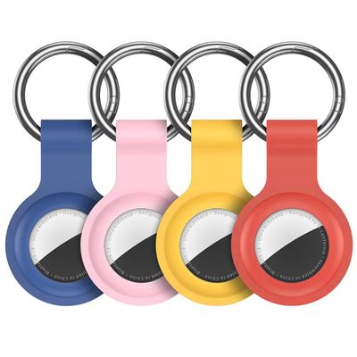 Compatible with AirTag Holder Case Keychain 4 Pack, for AirTag 1st & 2nd Generation Key Chain Ring Case Cover for Air Tag Holder GPS Tracker Item Air Tags Finders Air Tagholder for Kids,Bags,Luggages