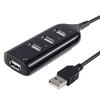 Black USB 2.0 Hi-Speed 4-Port Splitter Hub for PC Notebook High Speed Computer view 2