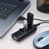 Black USB 2.0 Hi-Speed 4-Port Splitter Hub for PC Notebook High Speed Computer view 3