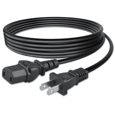 Aprelco 6.6ft/2m UL Listed 2-Prong AC Power Cord Cable Lead Replacement for RCA GPR2649PL GPR2747 GPR2747T TV 2-Slot Non-Polarized 10A 125V 18AWG