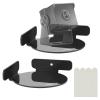 2 Pack Acrylic Mini Circular Corner Shelf Mount for Security Cameras, Baby Monitors, Plants & More, Universal Cam Holder, Easy to Install, Screwless with Damage-free Replacement Strips (Black) view 1