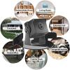2 Pack Acrylic Mini Circular Corner Shelf Mount for Security Cameras, Baby Monitors, Plants & More, Universal Cam Holder, Easy to Install, Screwless with Damage-free Replacement Strips (Black) view 2