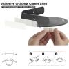 2 Pack Acrylic Mini Circular Corner Shelf Mount for Security Cameras, Baby Monitors, Plants & More, Universal Cam Holder, Easy to Install, Screwless with Damage-free Replacement Strips (Black) view 4