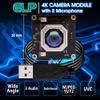 4K USB Camera Module Autofocus with Dual Microphone for Computer and Raspberry Pi Mini UVC USB2.0 Webcam Board 8mp Industrial Lightburn Camera IMX415 PC Camera Audio Video Web Camera for Laptop view 2