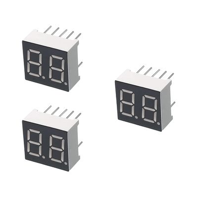 Bettomshin 3pcs LED Digital Dispaly Common Anode 10 Pin 2 Bit 0.59 x 0.55 x 0.31inch(LxWxH) 0.28'' Red Display Digital Dispaly 3621BH