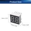 Bettomshin 3pcs LED Digital Dispaly Common Anode 10 Pin 2 Bit 0.59 x 0.55 x 0.31inch(LxWxH) 0.28'' Red Display Digital Dispaly 3621BH view 2
