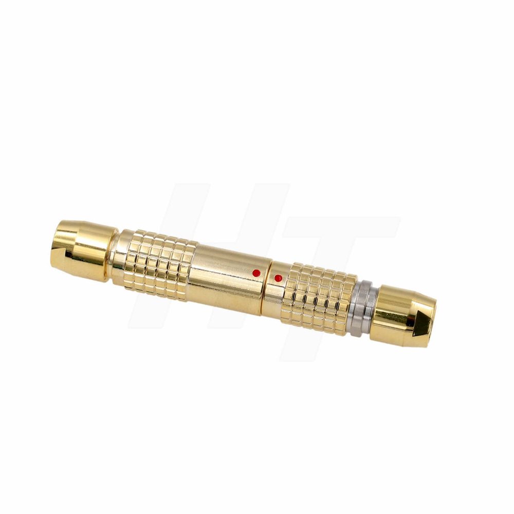 HangTon Compatible for Lemo 1B FGG PHG Connector, Male Female Circular Push Pull Free Socket and Cable Plug (7-pin, Gold)