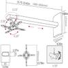 XIXIDIAN Projector Mount,Extendable Telescopic Bracket Arm Fixing for Wall 33lbs Capacity Length 15.7 to 23.6in/40 to 60cm Bearing Capacity15kg view 2