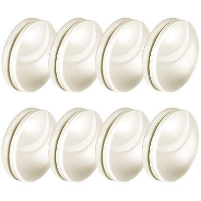 Jetec 12 Pcs/6 Sets Magnetic Curtain Weights No Sew Shower Curtain Magnets Beige Plastic Shower Curtains Liner Clips for Light Curtains Tablecloth Liner