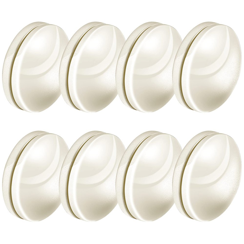 Jetec 12 Pcs/6 Sets Magnetic Curtain Weights No Sew Shower Curtain Magnets Beige Plastic Shower Curtains Liner Clips for Light Curtains Tablecloth Liner