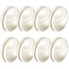 Jetec 12 Pcs/6 Sets Magnetic Curtain Weights No Sew Shower Curtain Magnets Beige Plastic Shower Curtains Liner Clips for Light Curtains Tablecloth Liner view 1